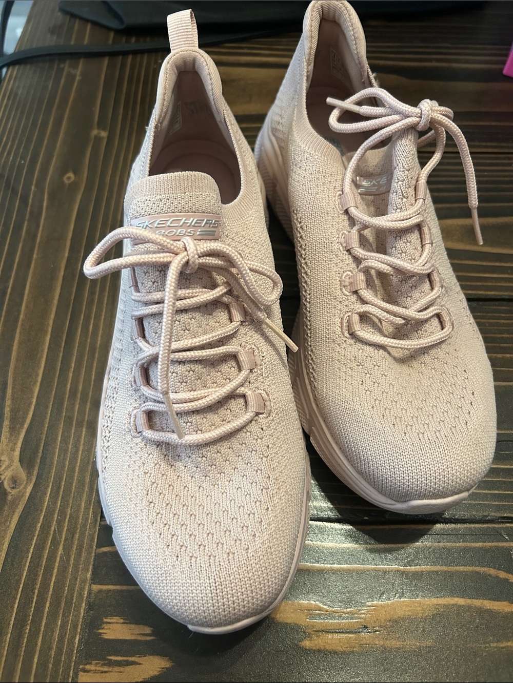 Skechers Women's Slip-On Knit Athletic Sneakers in Light Pink - Picture 8 of 12